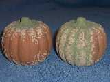 Frankoma pumpkin shakers glazed orange